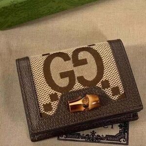 Gucci Diana Jumbo GG Canvas Compact Wallet